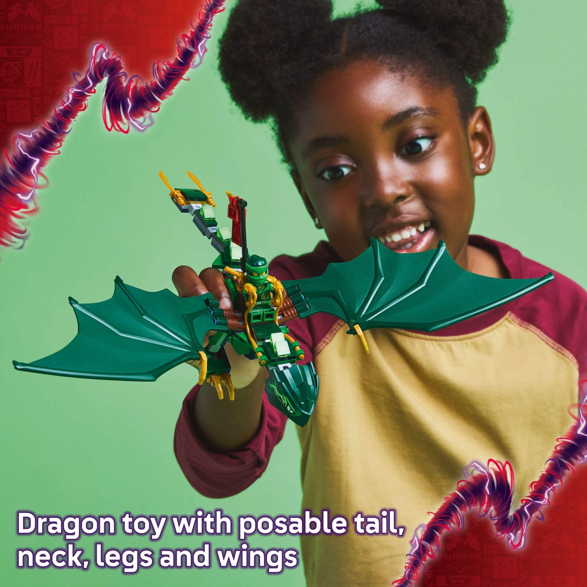 Amazon.com: LEGO NINJAGO Lloyd's Green Forest Dragon Toy - Pretend